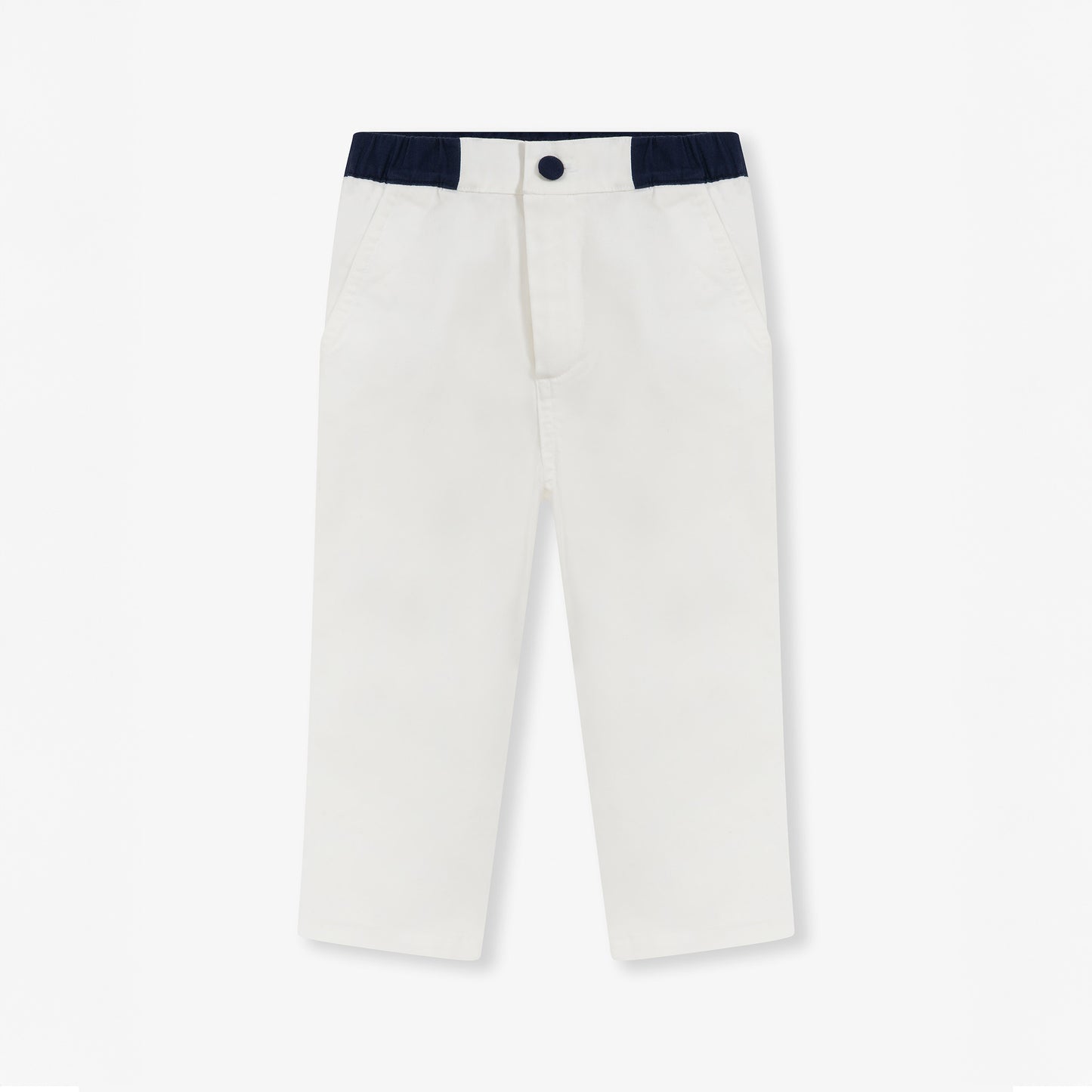 Miguel trousers in white with blue detail